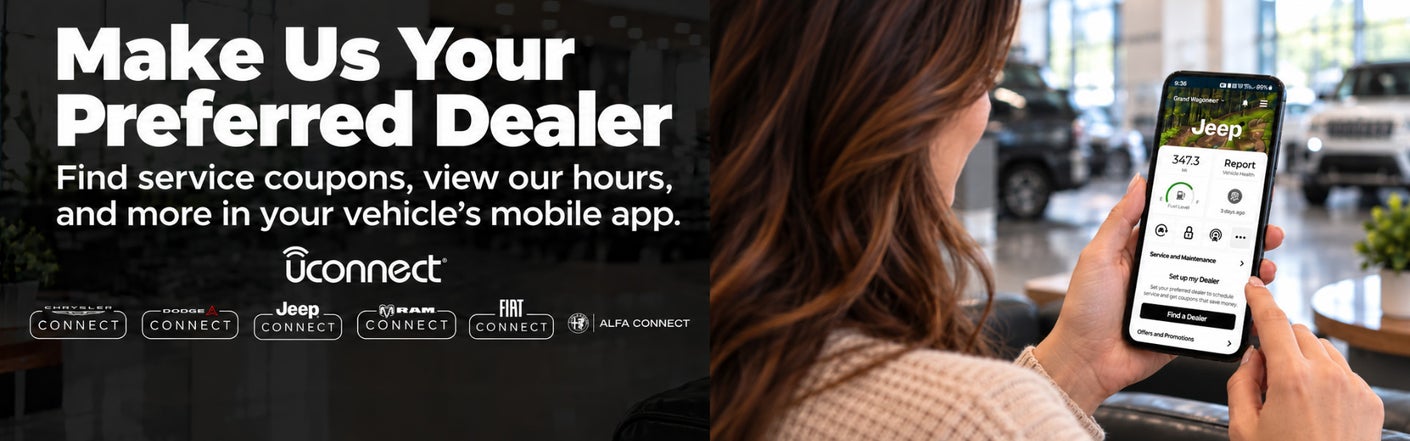 uconnect® make us your preferred dealer | Glendenning Motor Co CDJR in Mt Ayr IA